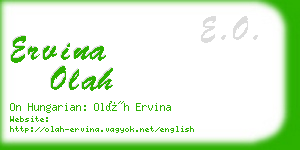 ervina olah business card